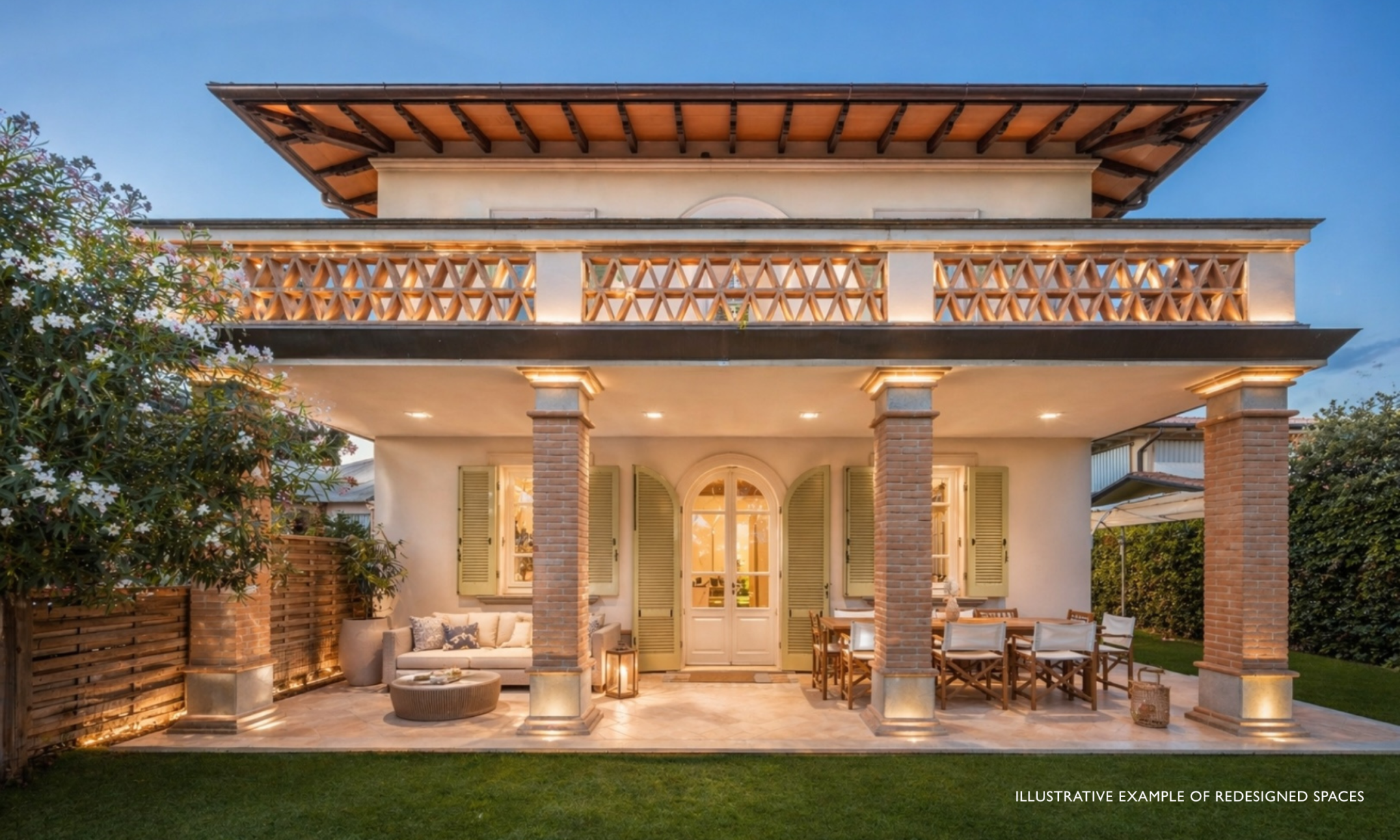 villa with garden in Roma Imperiale, Forte dei Marmi