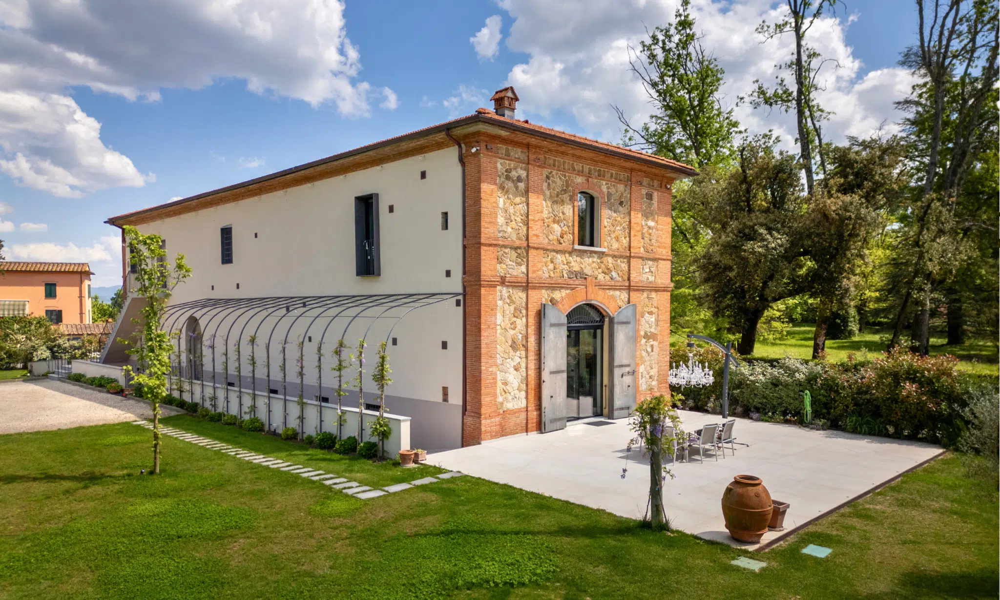 modern villa in tuscany, italy