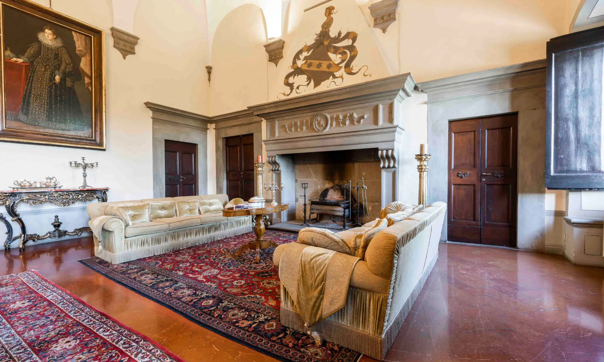 stone fireplace - Historic Castle Florence