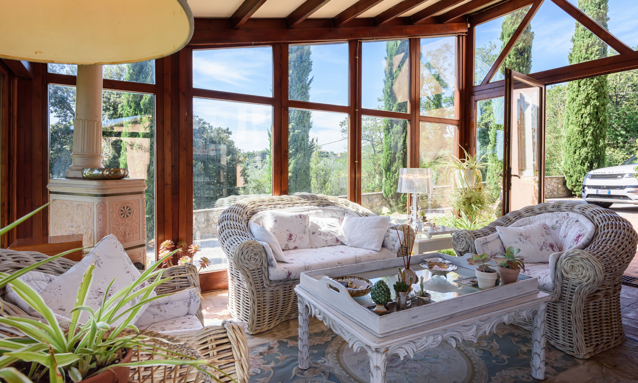 winter garden in luxury villa
