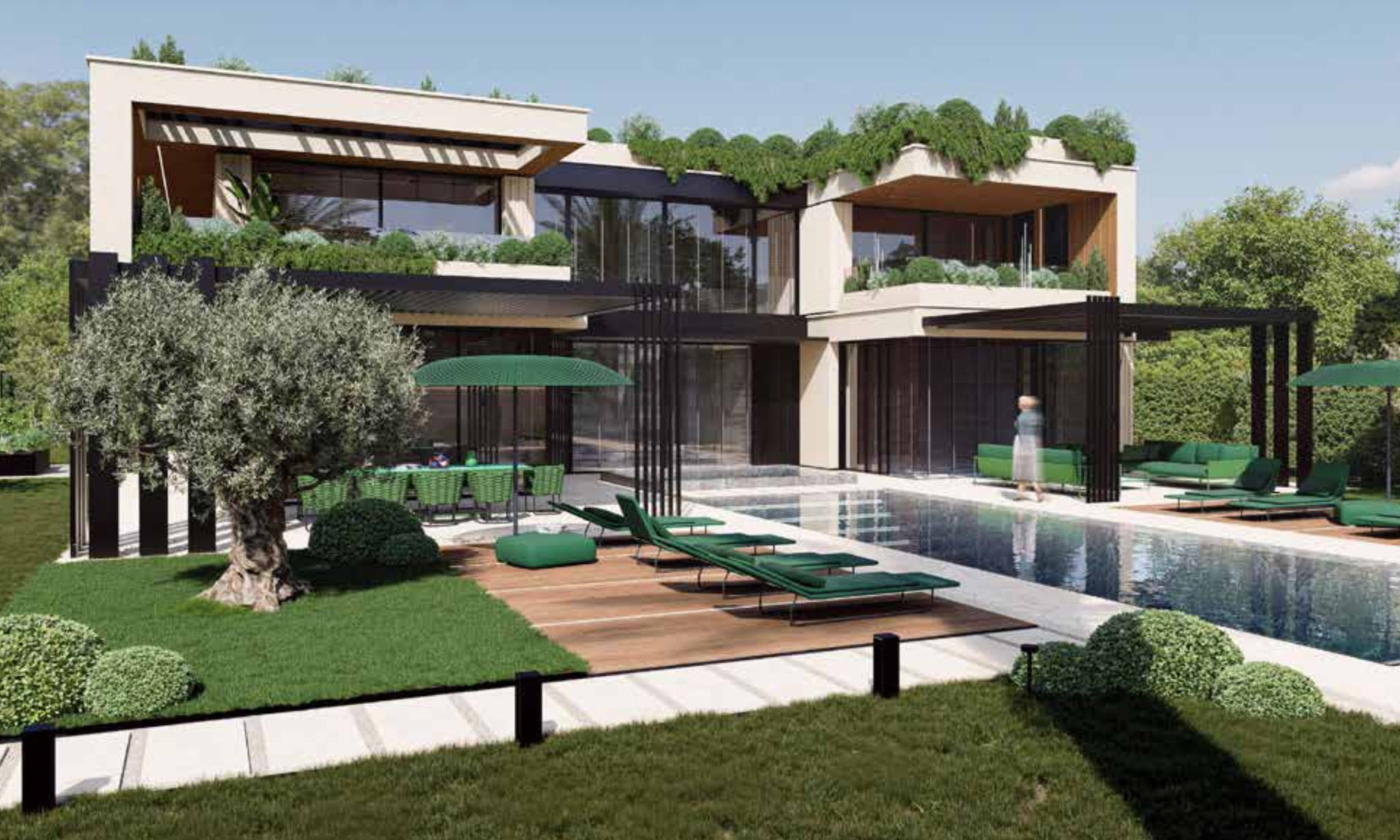 modern villa with Pool in Forte dei Marmi