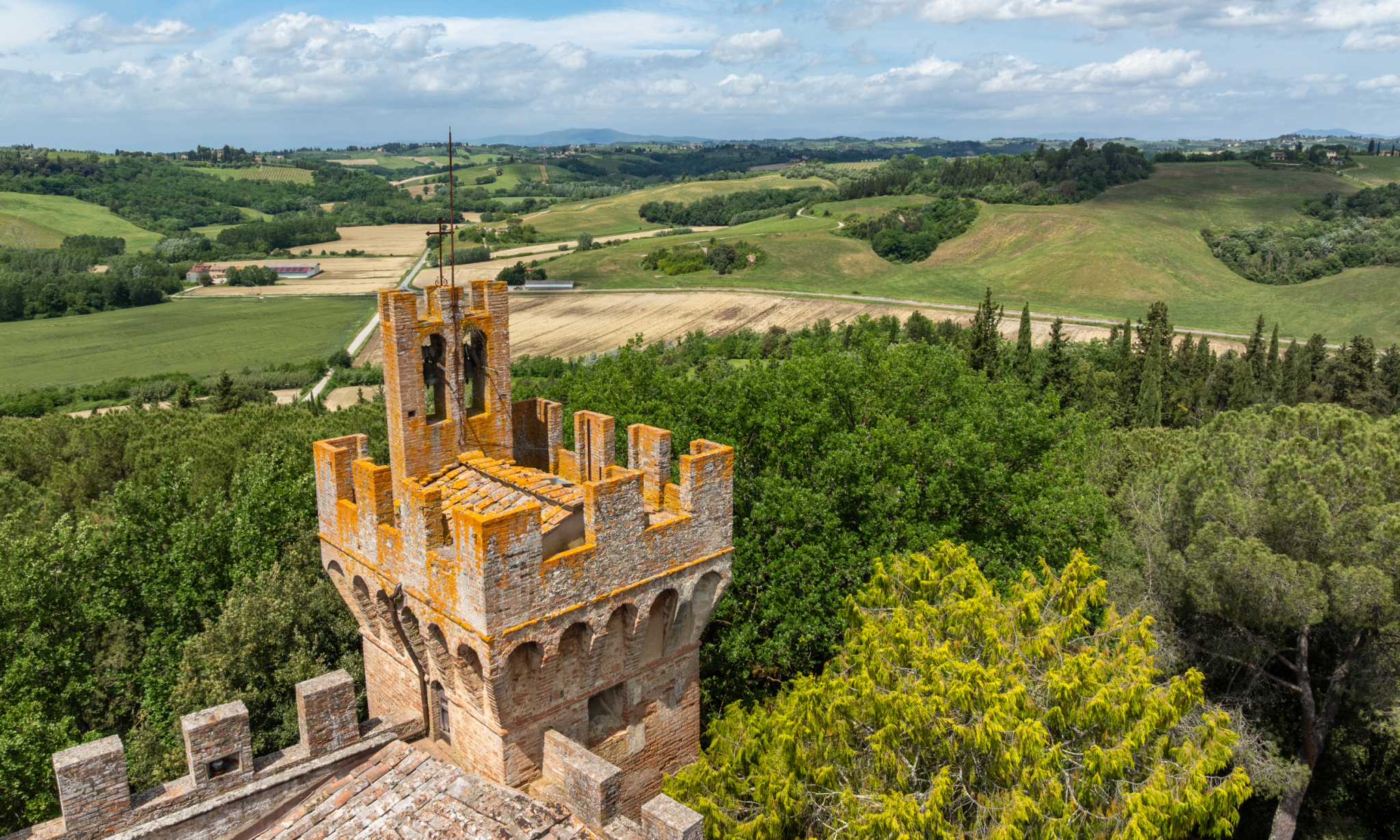 ancient castle in italy with towers