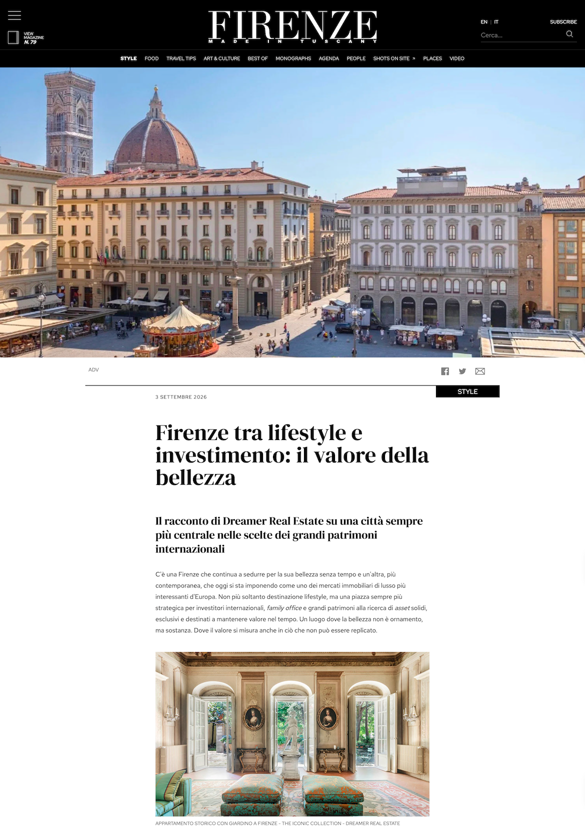Dreamer Real Estate x Firenze Made in Tuscany